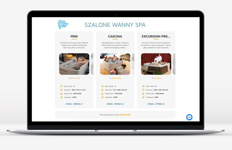 Wykonanie strony internetowej Prywatne Spa Wykonanie strony internetowej Prywatne Spa